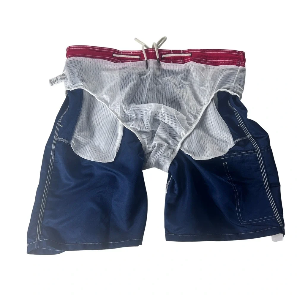 George Mens Navy Blue Cargo Board Shorts Swim‎ Trunks Quick Dry Large 36-38 NEW